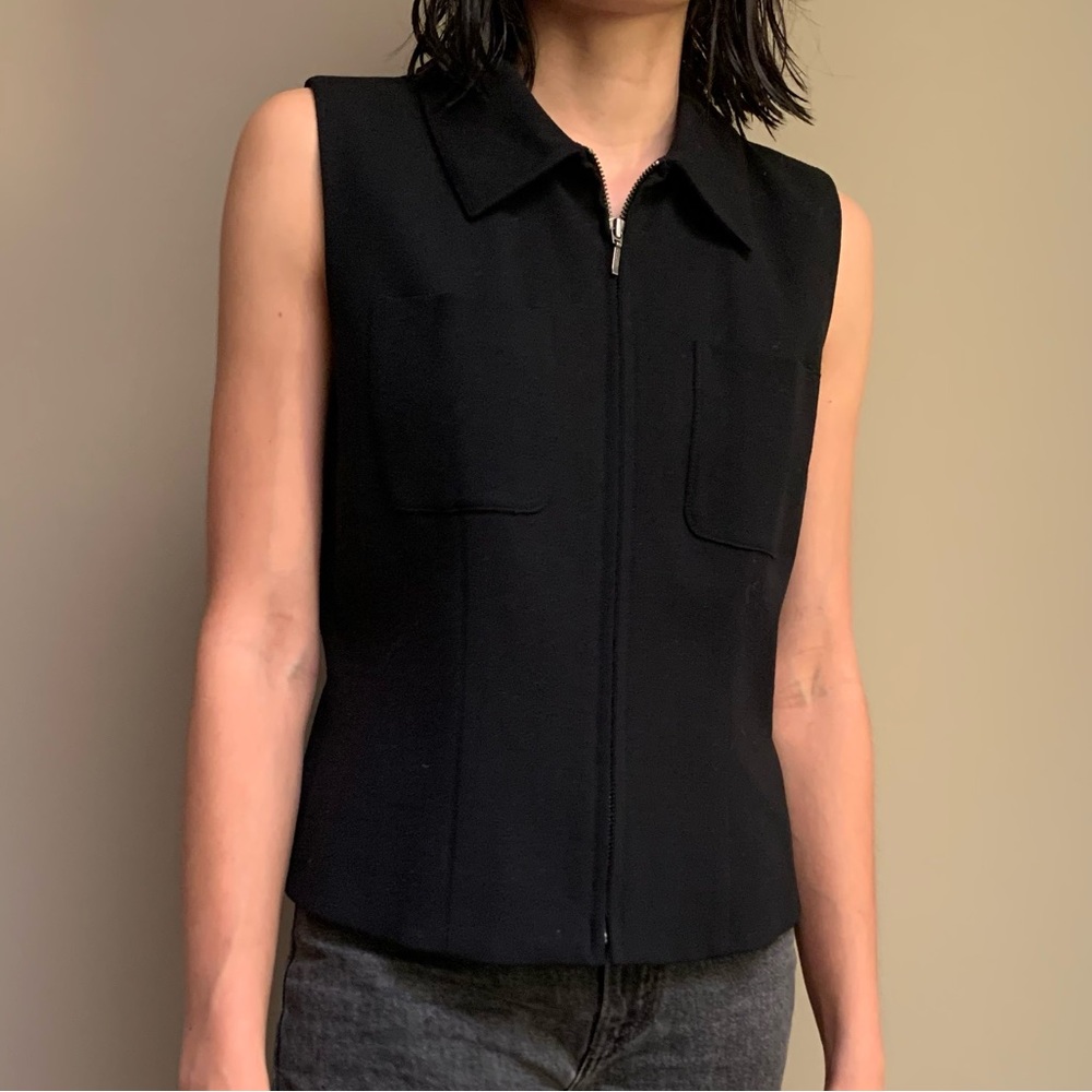 Vintage Eddie Bauer Wool Zippered Vest with Pockets